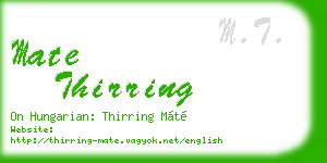 mate thirring business card