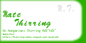 mate thirring business card